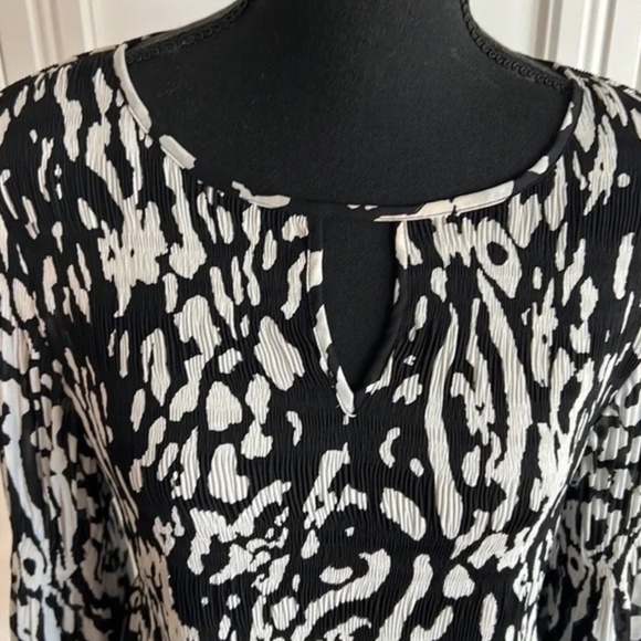 Baby Doll Sheer Elbow Bell Sleeve Top - Picture 2 of 8